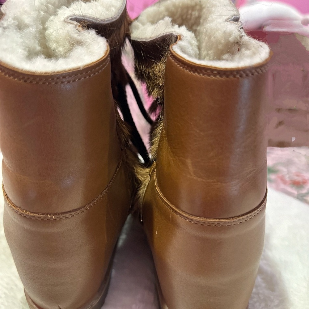 Isabel Marant Tan Fur-Lined Winter Boots - Picture 5 of 9